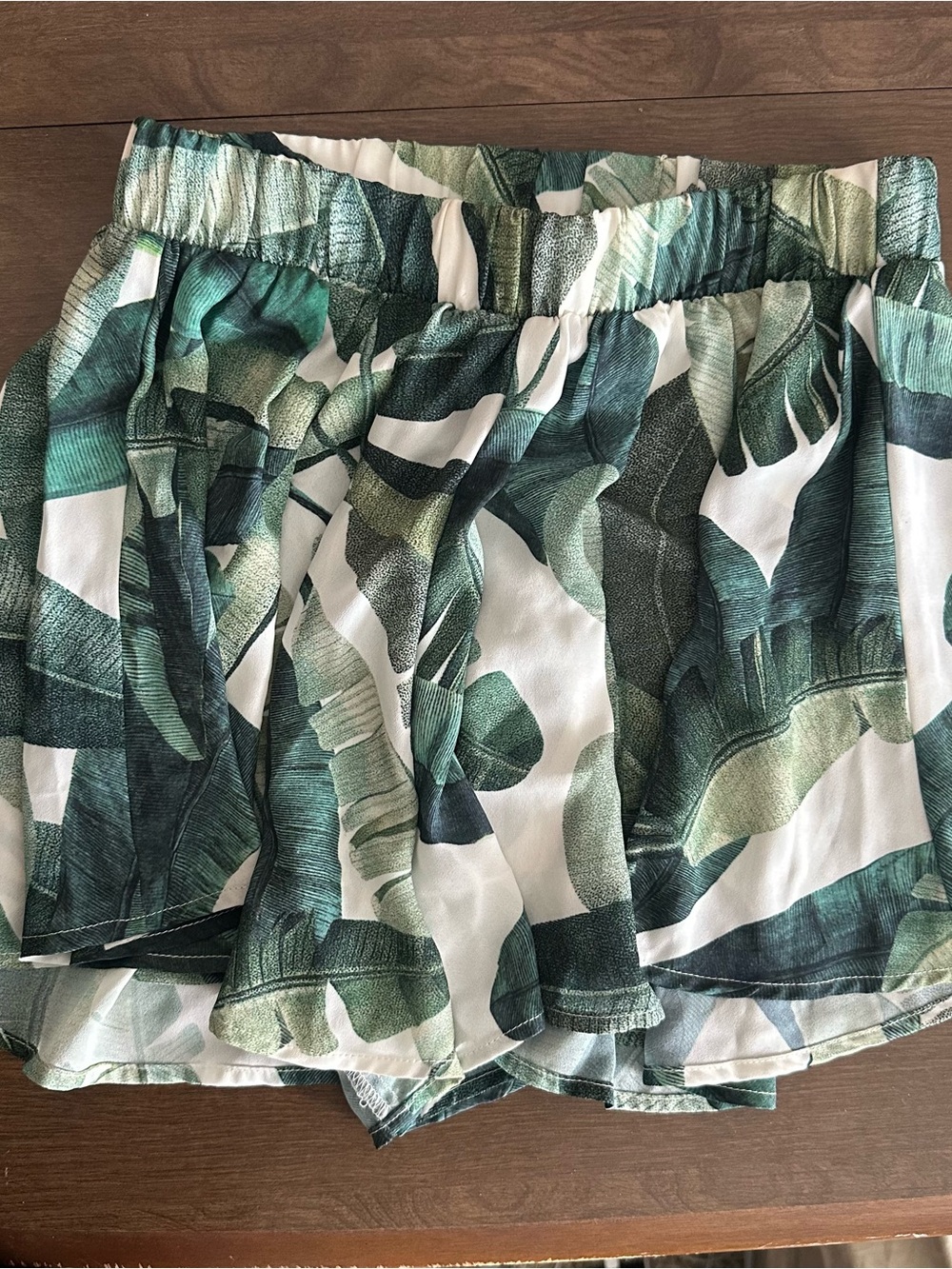 Show Me Your MuMu Tropical Green Leaf Print Skort